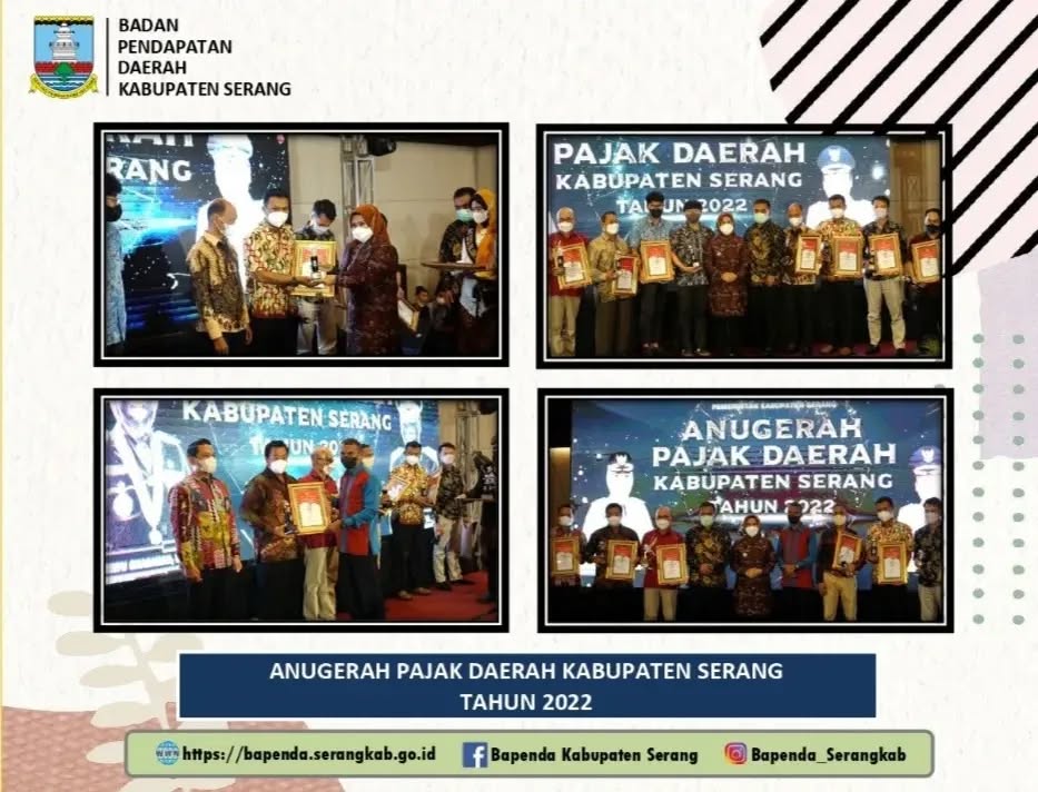 Bapenda Kabupaten Serang Gelar Anugerah Pajak Daerah 2022