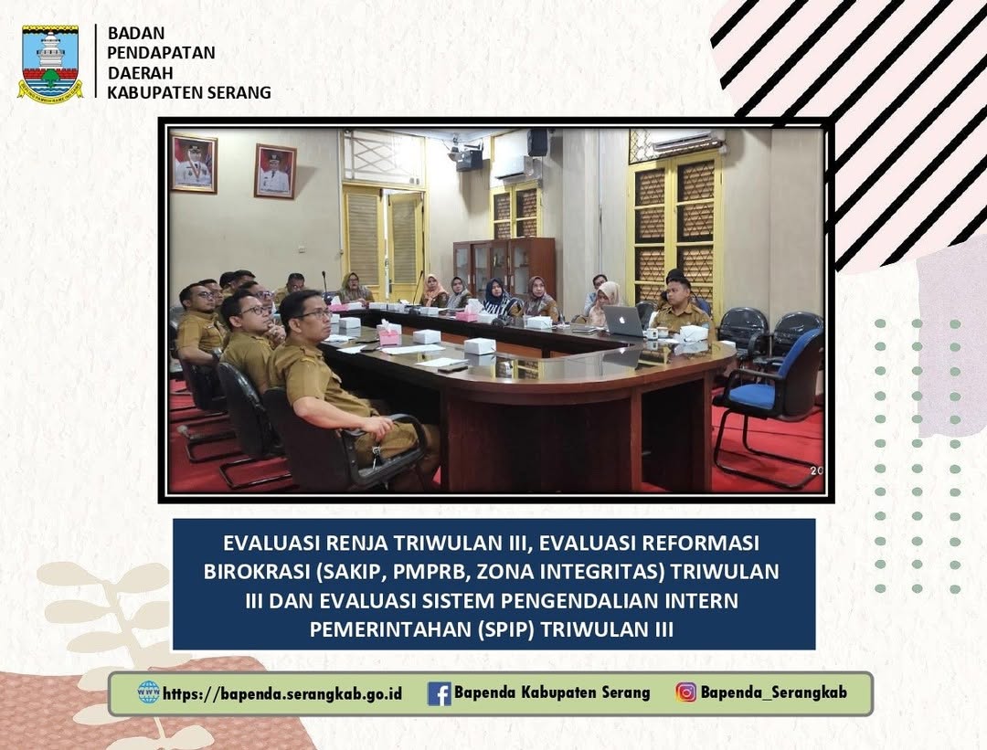 Bapenda Kabupaten Serang Gelar Rapat Evaluasi Renja dan Penandatanganan Perjanjian Kinerja