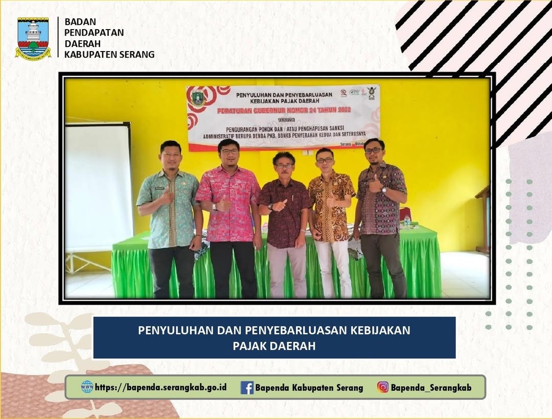 Bapenda Kabupaten Serang Jadi Narasumber pada Penyuluhan Kebijakan Pajak Daerah
