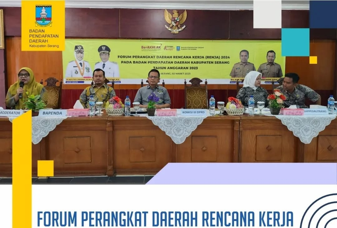 Bapenda Kabupaten Serang Gelar Forum OPD Penyusunan Renja Tahun 2024